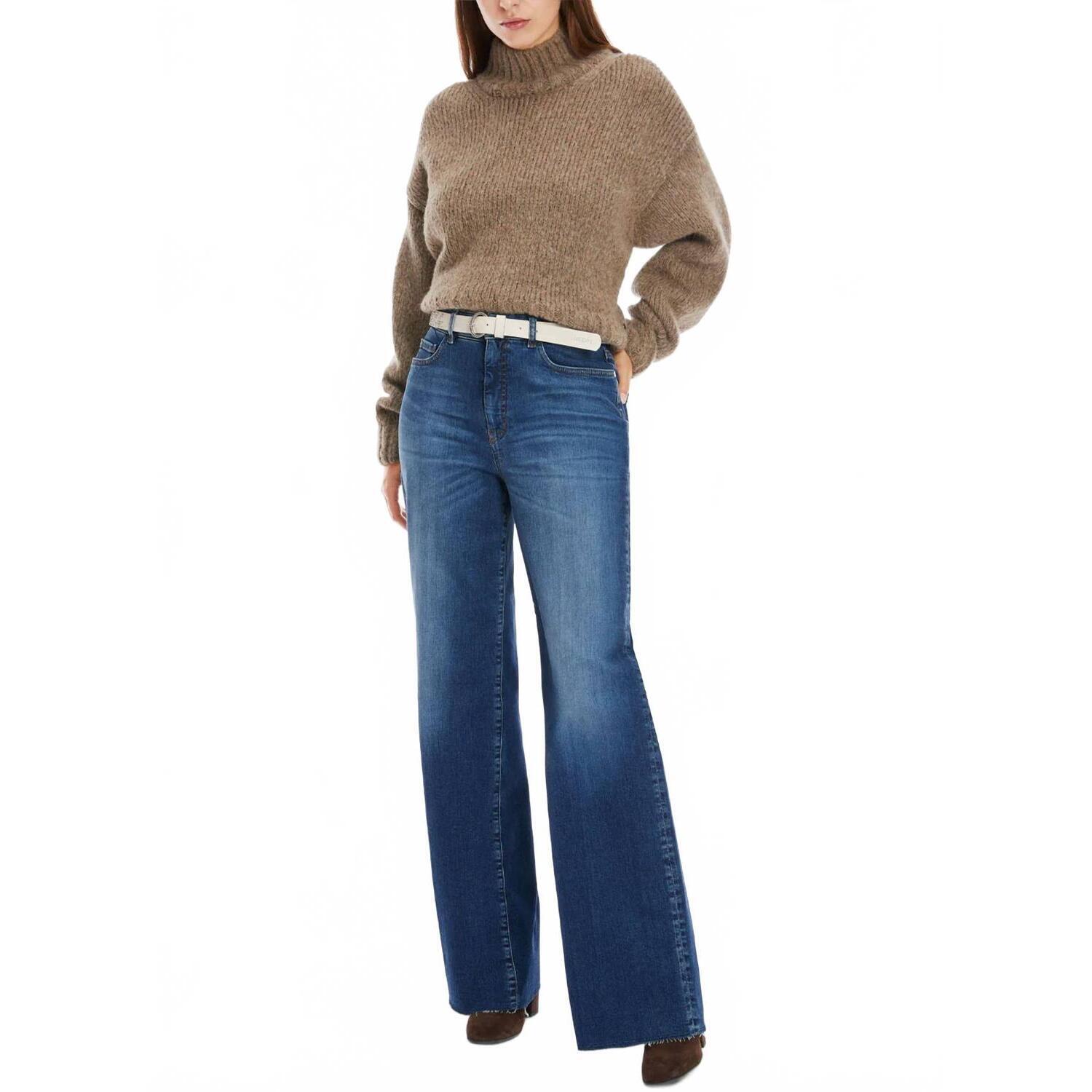 New Marc Cain High Rise Full Flare Jean In Denim